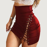 Autumn Sexy Club Night Out Fashion Leather Skirt